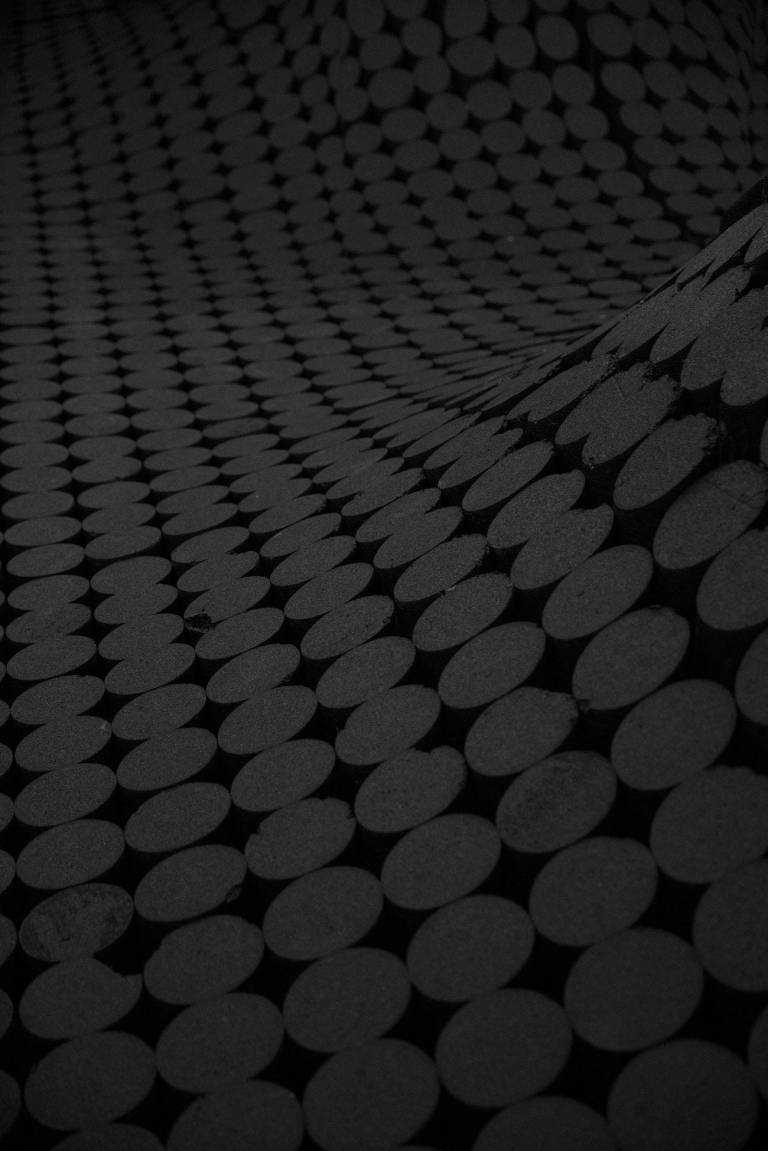 An undulating surface with a pattern