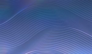 Abstract blue gradient with overlapping curved ridges creating a calm, wave-like pattern.